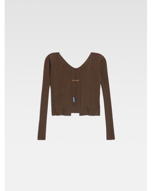 La Maille Pralu Longue di Jacquemus in Brown
