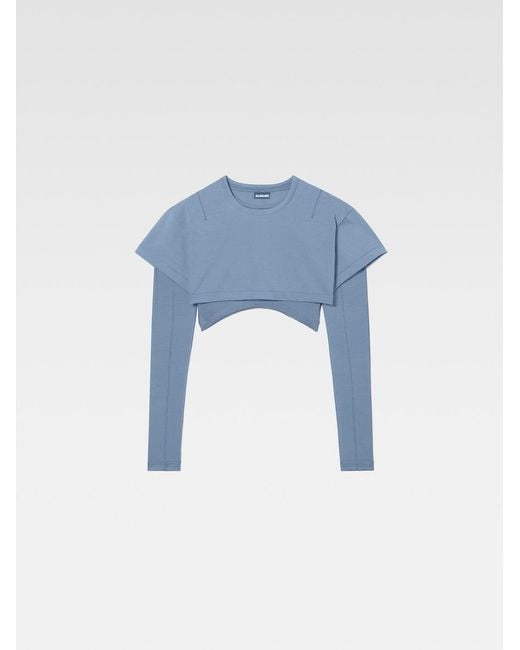 Le Double T-Shirt Jacquemus en coloris Blue