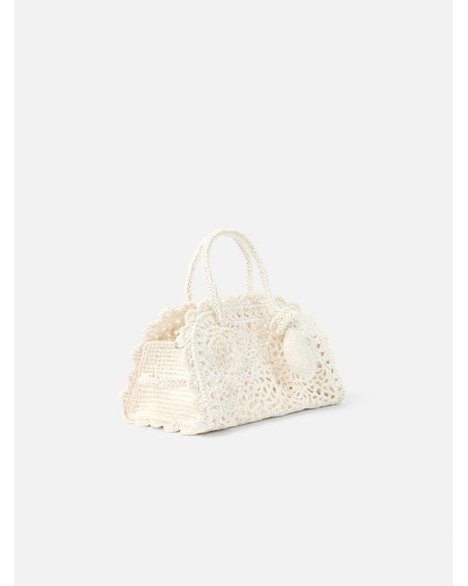 Jacquemus White The Small Turismo Crochet