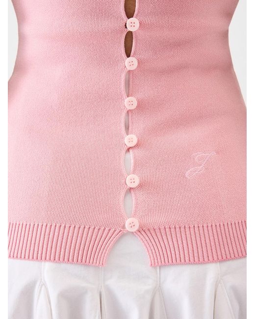 Jacquemus White The Sera Knit Top