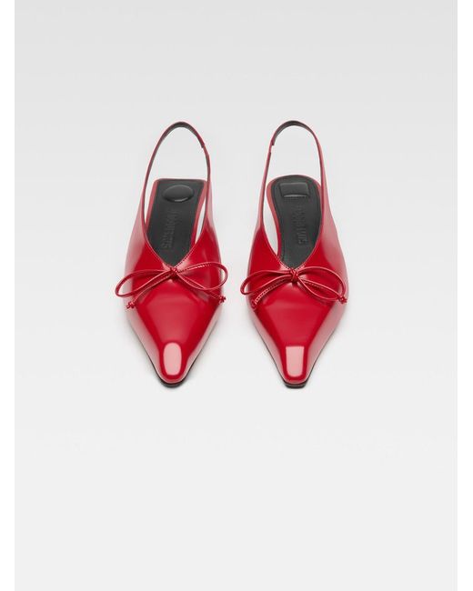 Jacquemus Red The Low Cubisto Slingbacks