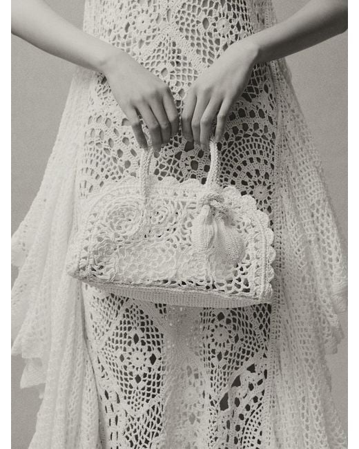 Jacquemus White The Small Turismo Crochet