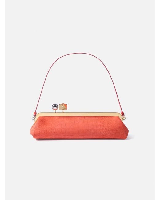 Jacquemus Red The Salon Clutch