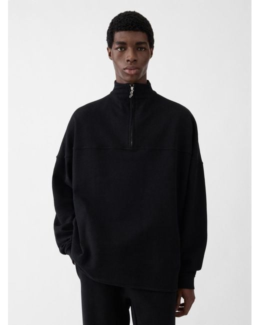 Jacquemus Black The Rond Carré Zipped-Rollneck Sweatshirt for men
