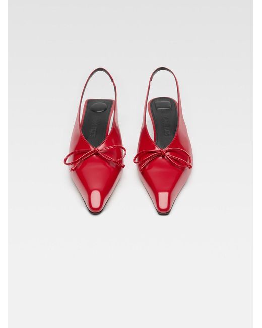 Jacquemus Red The Low Cubisto Slingbacks