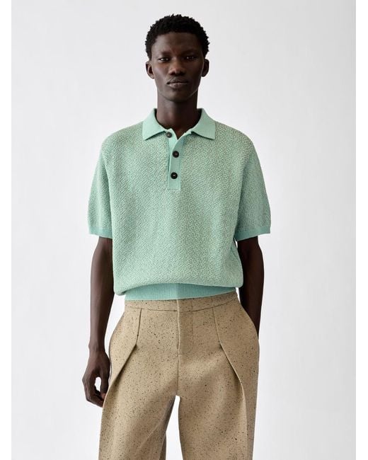Jacquemus Green The Miami Knit Polo Shirt