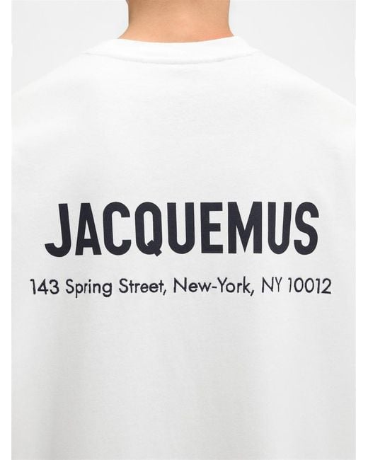 Jacquemus The New York Address Long-Sleeve T-Shirt in White Jacquemus The New York Address Long-Sleeve T-Shirt in White