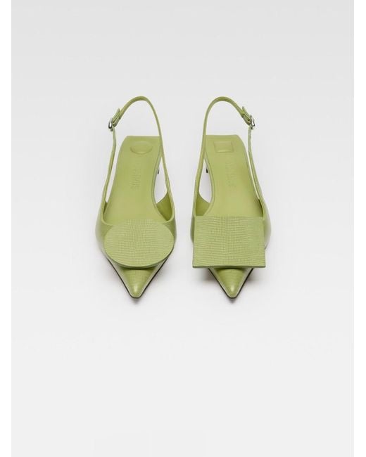 Jacquemus Green The Low Duelo Slingbacks