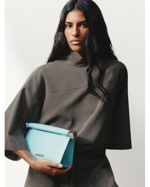 Jacquemus Blue The Rond Carré Bag