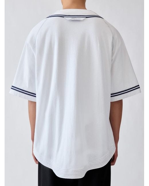 Jacquemus White The Baseball Shirt for men