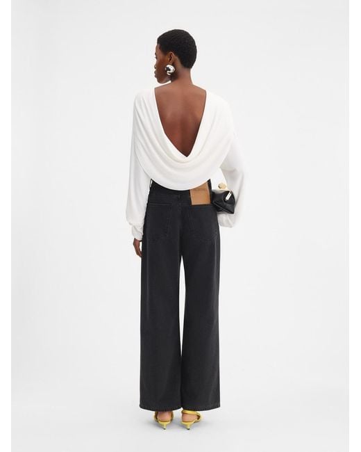 Jacquemus White The Wide De-Nîmes Denim Pants