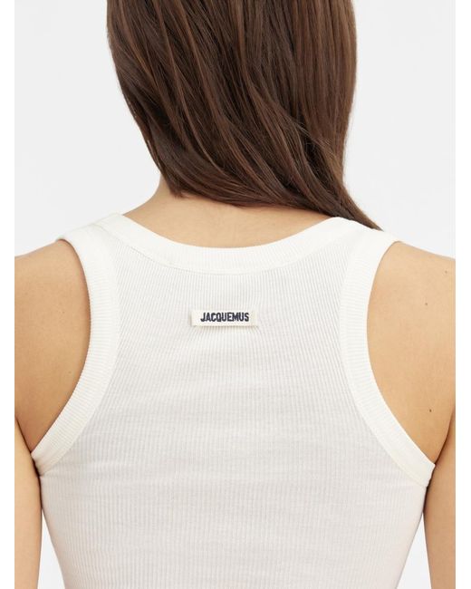 Jacquemus White The Gros Grain Tank Top
