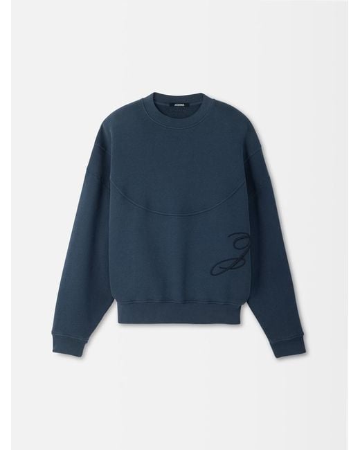 Jacquemus Blue The J Sweatshirt for men