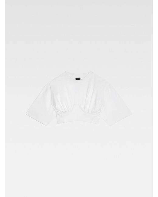 Jacquemus White Le T-Shirt Caraco