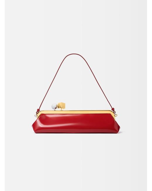 Jacquemus Red The Salon Clutch