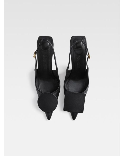 Jacquemus Black The High Duelo Slingbacks