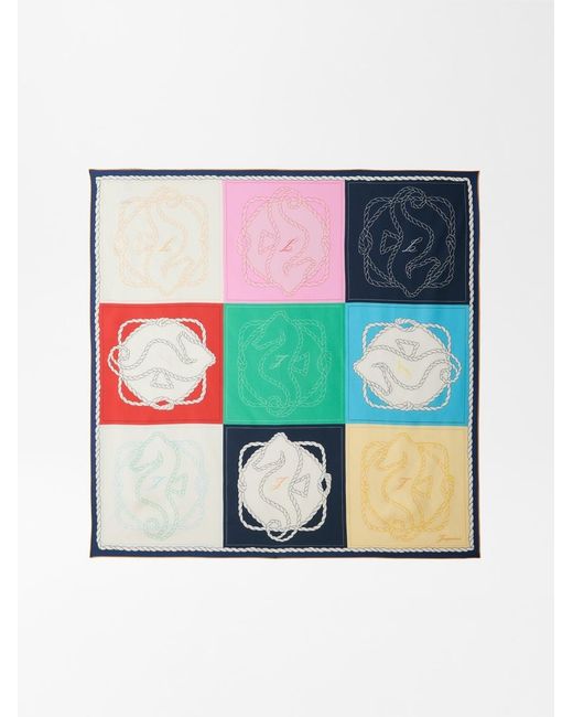 Jacquemus Blue The Hippocampe Large Scarf