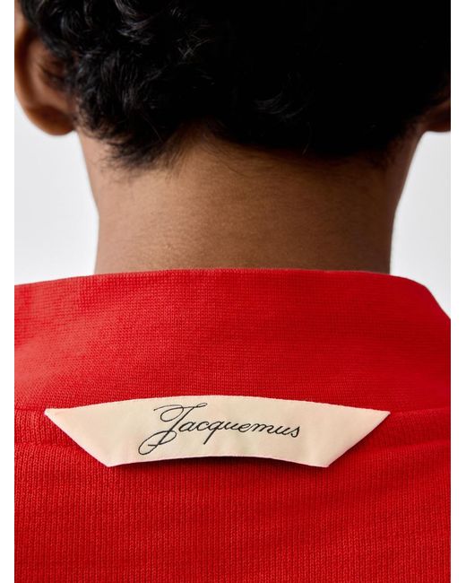 Jacquemus Red The Rond Carré Zipped Rollneck Sweatshirt