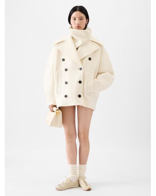 Jacquemus Natural The Ovalo Peacoat