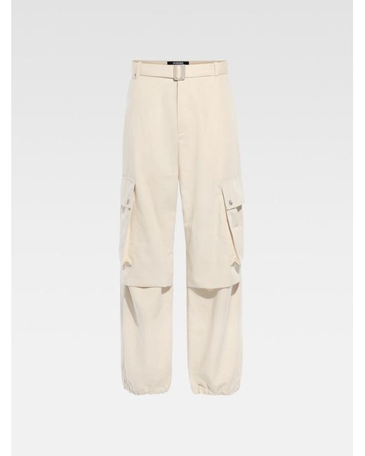 Jacquemus White The Cargo Pants for men