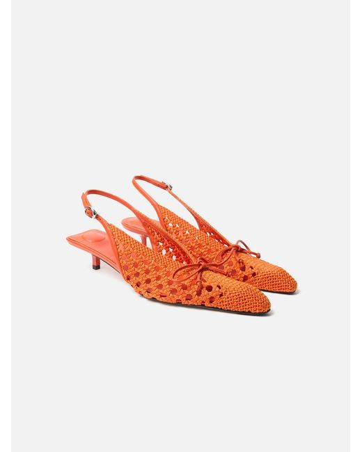 Jacquemus White The Low Cubisto Slingbacks