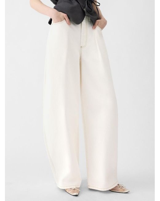 Jacquemus White The Ovalo De-Nîmes Denim Pants