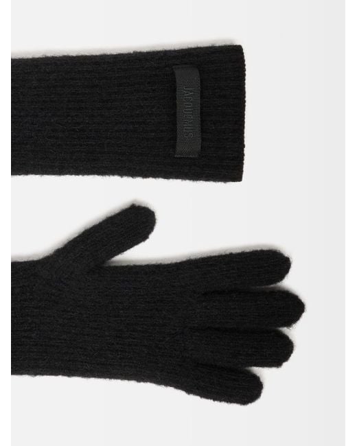 Jacquemus Black The Gros Grain Gloves