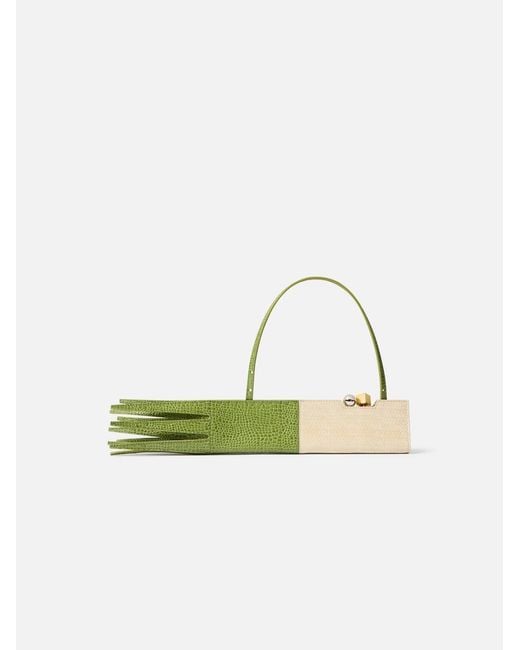 Jacquemus Green The Poireau Clutch