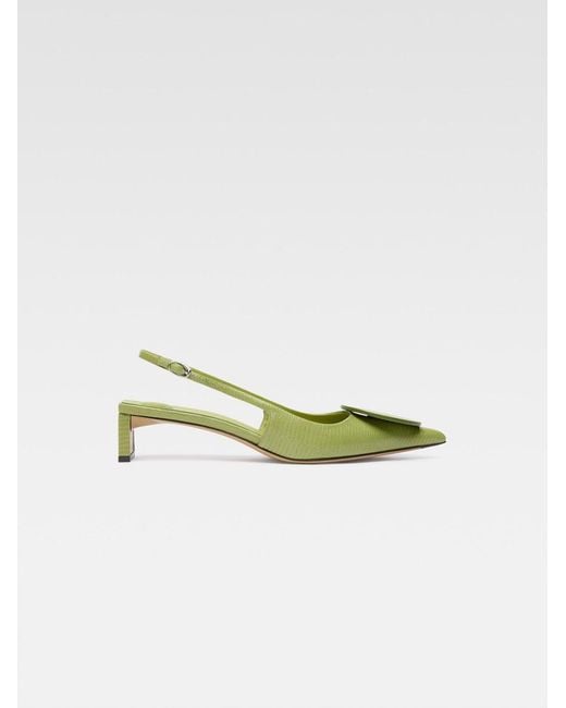 Jacquemus Green The Low Duelo Slingbacks