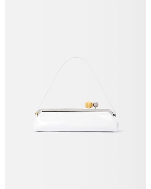 Jacquemus White The Salon Clutch