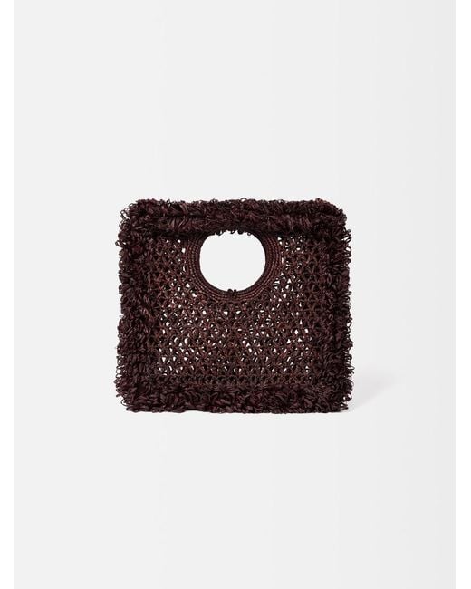 Borsa Squadrata Piccola Spiaggia di Jacquemus in Black