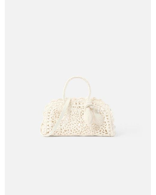 Jacquemus White The Small Turismo Crochet