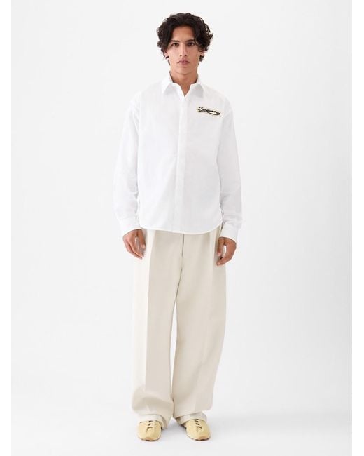 Jacquemus White The Simon Long-Sleeve Shirt for men
