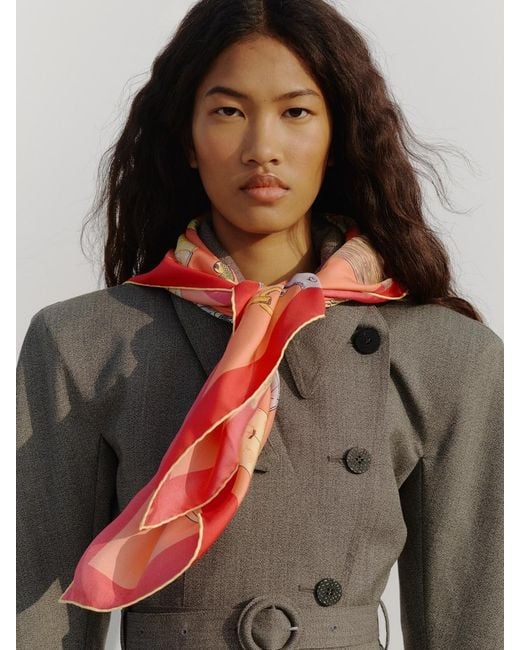 Jacquemus Pink The Cocktail Large Silk Scarf