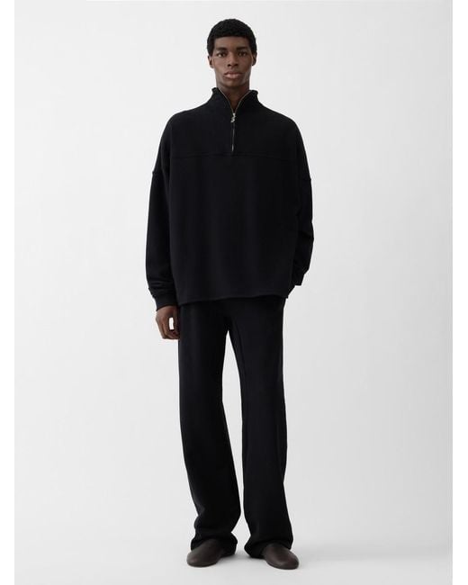 Jacquemus Black The Rond Carré Zipped-Rollneck Sweatshirt for men