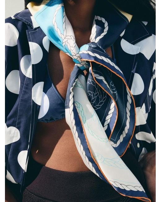 Jacquemus Blue The Hippocampe Large Scarf