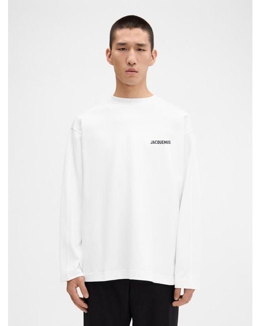 Jacquemus The New York Address Long-Sleeve T-Shirt in White