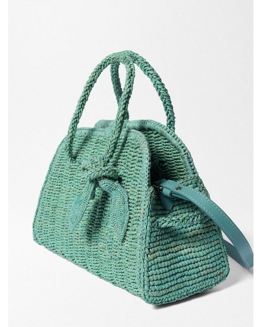 Jacquemus Green The Small Raffia Turismo