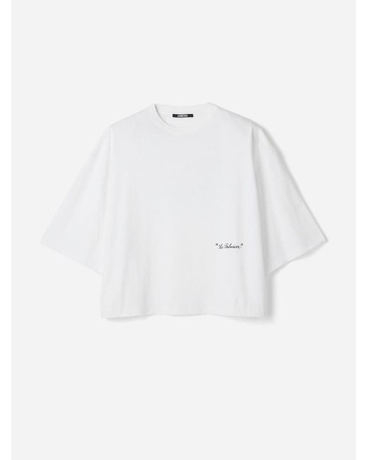 Jacquemus White The "Le Palmier" T-Shirt