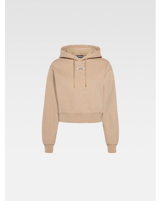 Jacquemus Natural Le Hoodie Gros Grain