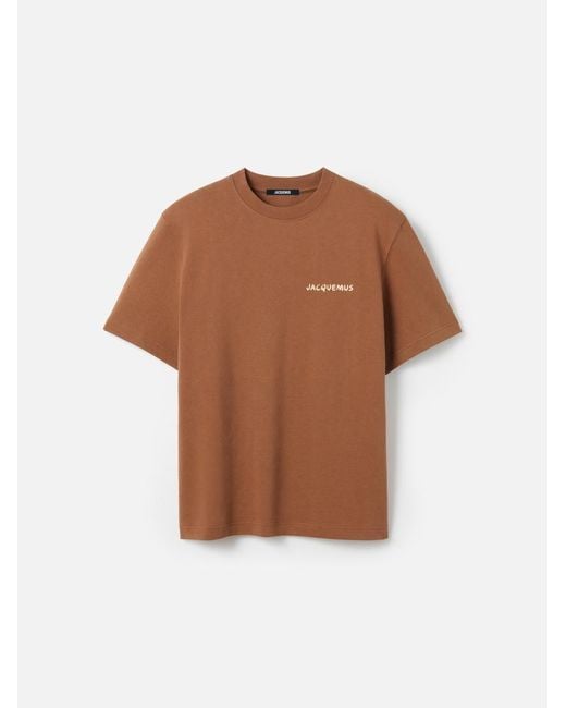 Jacquemus Brown The Bonjour Korea T-Shirt for men