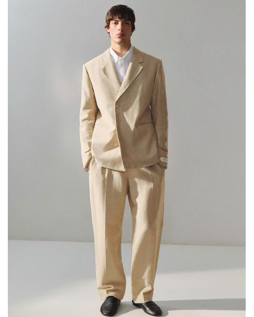Jacquemus Blue The Linen Croisière Pants