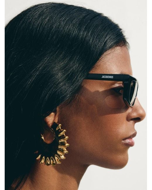 Jacquemus Black The Trapezi Sunglasses