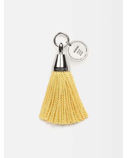 Le Porte-Clés Pompon Jacquemus en coloris Metallic