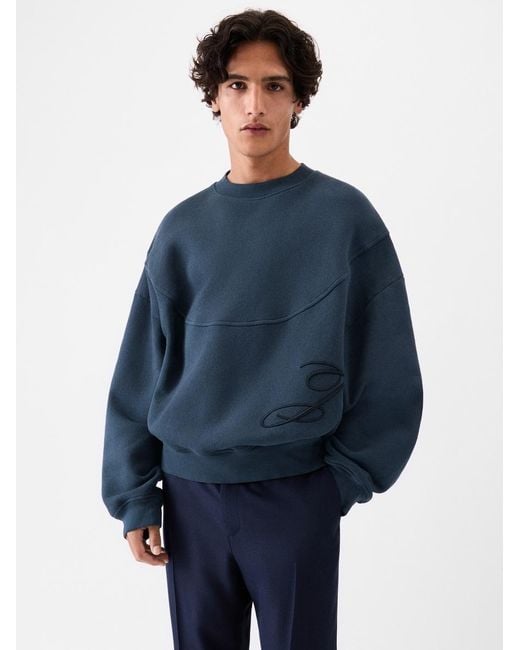 Jacquemus Blue The J Sweatshirt for men