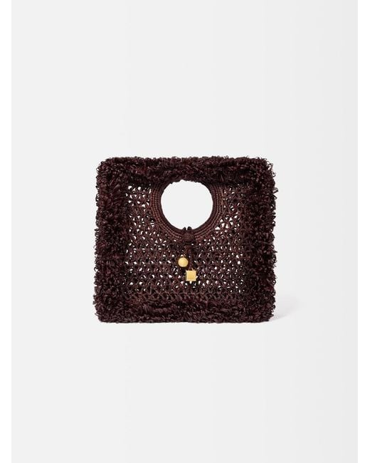 Borsa Squadrata Piccola Spiaggia di Jacquemus in Black