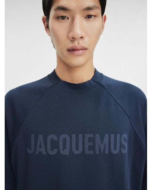 Jacquemus Blue Le T-Shirt Typo for men