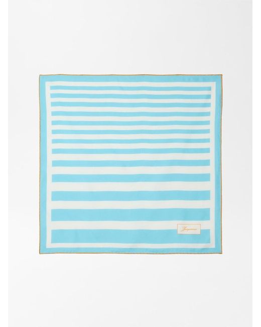 Jacquemus Blue The Striped Scarf for men