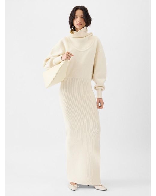 Jacquemus The Pallone Knit Dress in White | Lyst UK