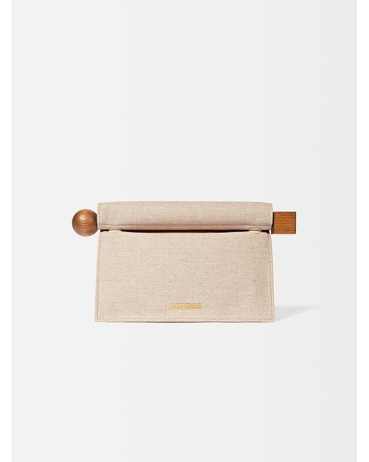 Jacquemus Natural The Rond Carré Clutch